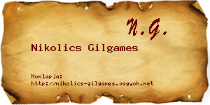 Nikolics Gilgames névjegykártya